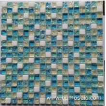 Decorative Crystal Glass Mosaic Mix Marble Mosaic Tiles